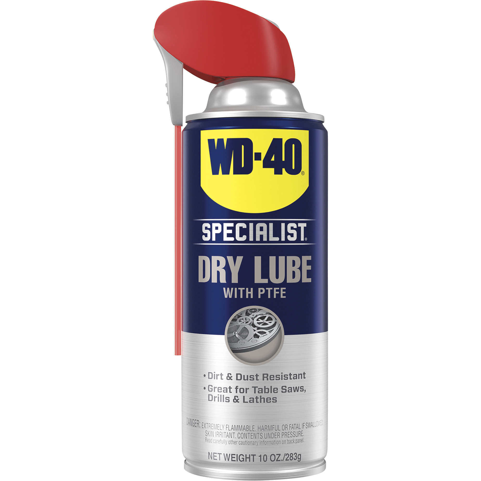 WD-40 Specialist Dirt and Dust Resistant Dry Lube PTFE Spray, 10-Oz., With Smart Straw, Model# 300059